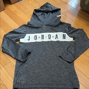 Jordan Charcoal Hoodie with White Logo